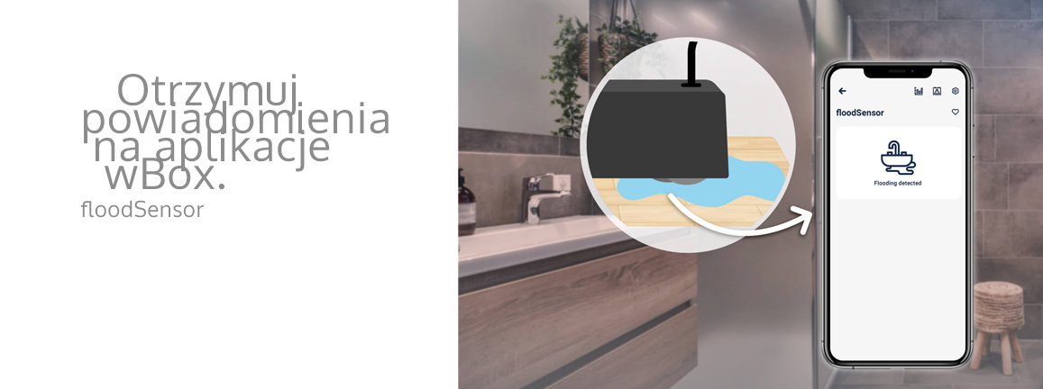 Otrzymuj powiadomienia od czujnika wycieku wody floodSensor Blebox